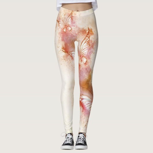 Schmetterlinge Leggings (Vorderseite)