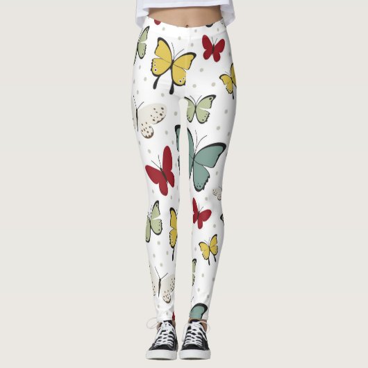 Schmetterlinge Leggings (Vorderseite)