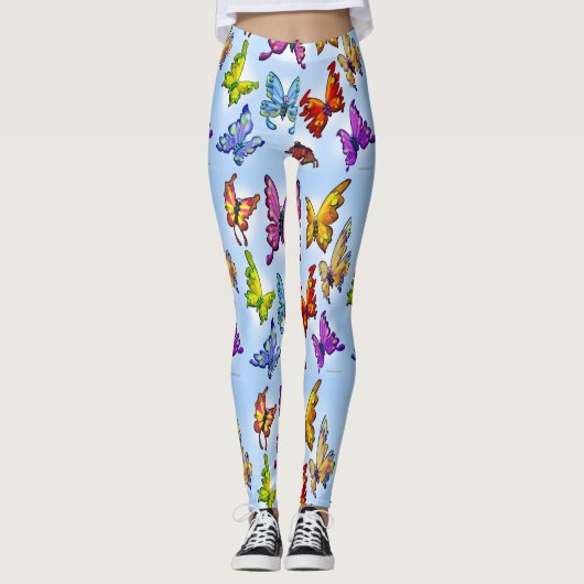 Schmetterlinge Leggings (Vorderseite)