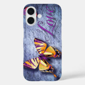 Schmetterlinge Liebe blau Case-Mate iPhone Hülle (Rückseite)