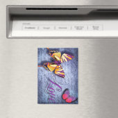 Schmetterlinge Liebe blau Magnet (In Situ (Geschirrspüler))