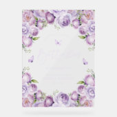 Schmetterlinge Lila Brautparty Begrüßungszeichen Acrylschild (Vorderseite)