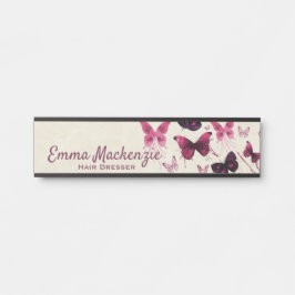 Schmetterlinge Lila Bürotür-Zeichen Türschild