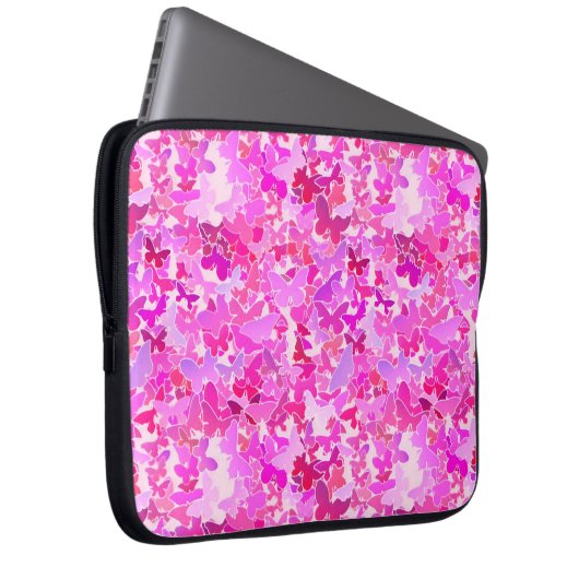 Schmetterlinge, lila, Lavendel, rosa Laptopschutzhülle (Vorne Rechts)