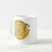 Schmetterlinge Lippen Kaffeetasse (Vorderseite Links)