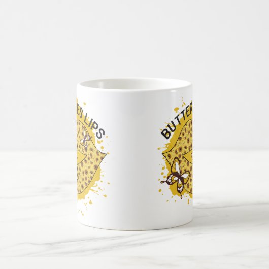 Schmetterlinge Lippen Kaffeetasse (Mittel)