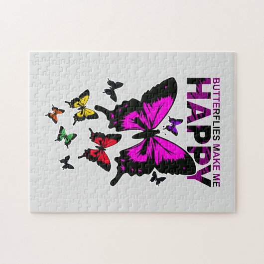 Schmetterlinge machen mich glücklich puzzle (Horizontal)