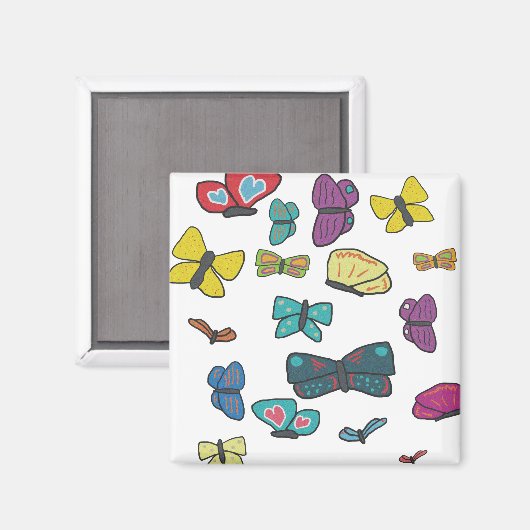 Schmetterlinge Magnet (Vorderseite/Rückseite)