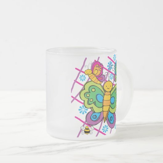 Schmetterlinge Mattglastasse (VorderseiteRechts)