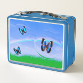 Schmetterlinge Metall Brotdose (Rückseite)