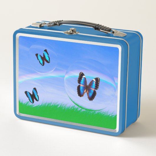 Schmetterlinge Metall Brotdose (Vorderseite)