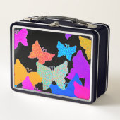 Schmetterlinge Metall Brotdose (Vorderseite)