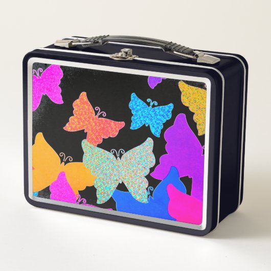 Schmetterlinge Metall Brotdose (Vorderseite)