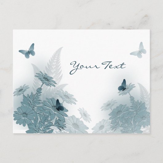 Schmetterlinge & Milchprodukte Postkarte (Vorderseite)