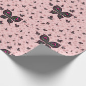 Schmetterlinge mit Ahorn-Blätter Geschenkpapier (Ecke)