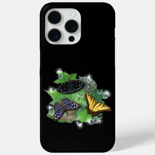 Schmetterlinge mit Blätter Raindrops Stars Case-Mate iPhone Hülle (Rückseite)