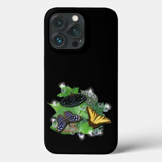 Schmetterlinge mit Blätter Raindrops Stars Case-Mate iPhone Hülle (Rückseite)