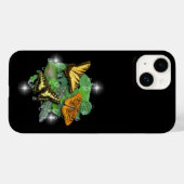 Schmetterlinge mit Blätter Raindrops Stars Case-Mate iPhone Hülle (Rückseite (Horizontal))