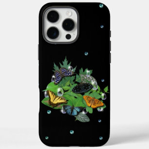 Schmetterlinge mit Blätter Raindrops Stars und Per iPhone 16 Pro Max Hülle