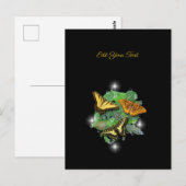 Schmetterlinge mit Blätter Raindrops und Sternen Postkarte (Vorne/Hinten)