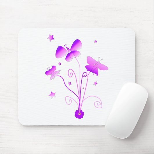 Schmetterlinge mit Blume Mousepads (Mit Mouse)