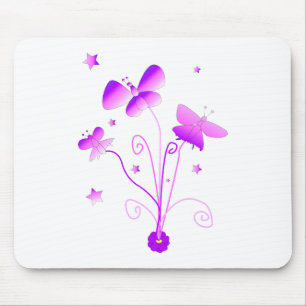 Schmetterlinge mit Blume Mousepads