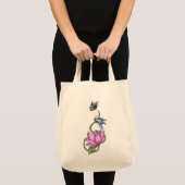 Schmetterlinge mit Blumen-Bio Tragetasche (Vorderseite (Produkt))