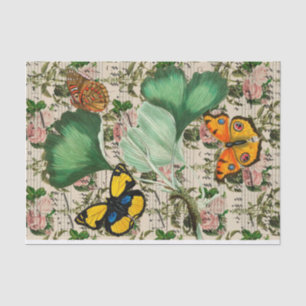 Schmetterlinge mit Blumen Ephemera Seidenpapier