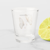 Schmetterlinge mit Herzen Schnapsglas (Rückseite)