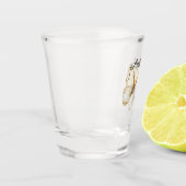 Schmetterlinge mit Herzen Schnapsglas (Links)