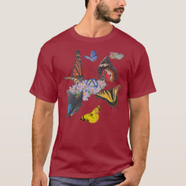 Schmetterlinge mit Kreis Dreieck 26 T-Shirt