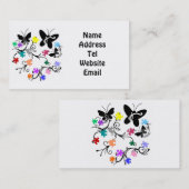 Schmetterlinge mit Puzzlespiel bessert Visitenkarte (Vorne/Hinten)