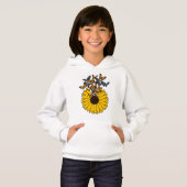 Schmetterlinge mit Sonnenblumen Hoodie (Vorne ganz)