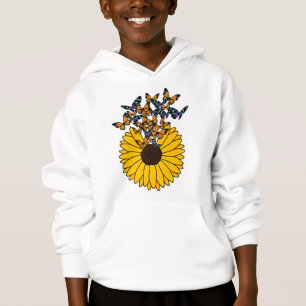 Schmetterlinge mit Sonnenblumen Hoodie