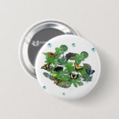 Schmetterlinge, mit wem, Regentropfen Perlen Button (Vorne & Hinten)