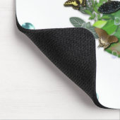 Schmetterlinge, mit wem, Regentropfen Perlen Mousepad (Ecke)