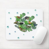 Schmetterlinge, mit wem, Regentropfen Perlen Mousepad (Mit Mouse)