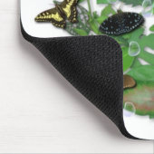 Schmetterlinge, mit wem, Regentropfen Perlen Mousepad (Ecke)