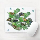 Schmetterlinge, mit wem, Regentropfen Perlen Mousepad (Mit Mouse)