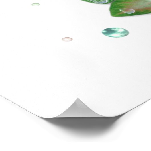 Schmetterlinge, mit wem, Regentropfen Perlen Poster (Ecke)