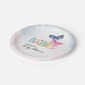 Schmetterlinge mit zwei Babydusche Pappteller (Schrägansicht)