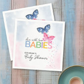 Schmetterlinge mit zwei Babydusche Serviette