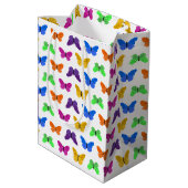 Schmetterlinge Mittlere Geschenktüte (Rückseite Schrägansicht)
