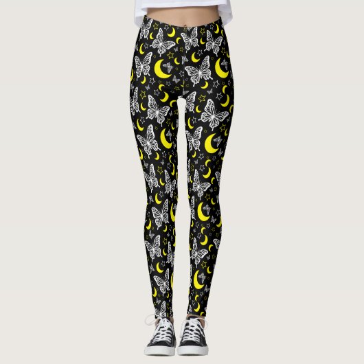 Schmetterlinge & Monde Leggings (Vorderseite)