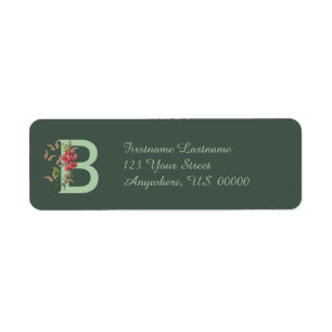 Schmetterlinge Monogramm Anfangsbuchstabe B Rückse