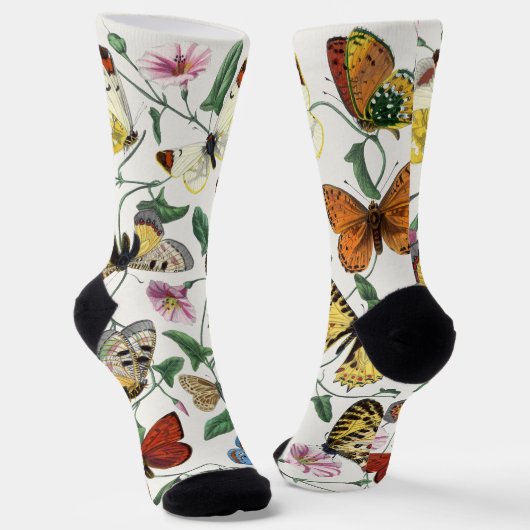 Schmetterlinge & Motten 2 Socken (Gewinkelt)