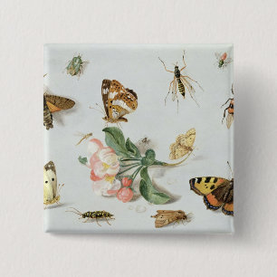 Schmetterlinge, Motten und andere Insekten Button