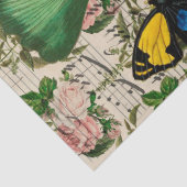 Schmetterlinge, Musik und Blätter Seidenpapier (Detail)