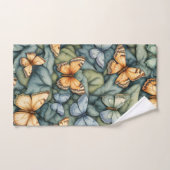 Schmetterlinge Muster Blau Grün Gelbe Schattierung Badhandtuch Set (Handtuch)