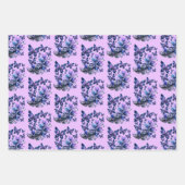 Schmetterlinge Muster Cosmic Sparkle Geschenkpapier Set (Vorderseite 2)